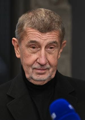 Czech Prime Minister Andrej Babis (ANO) speaks to journalists as he attends protest rally in support of European industry against EU measures and for the protection of jobs, held within Action Day organised by IndustriAII Europa, took place in Lower Vitkovice, Ostrava, February 5, 2026. Colleagues from Poland, Slovakia, Hungary and Germany to also participate. (CTKxPhoto JaroslavxOzana) CTKPhotoP2026020505269  CTKPhotoP2026020505269