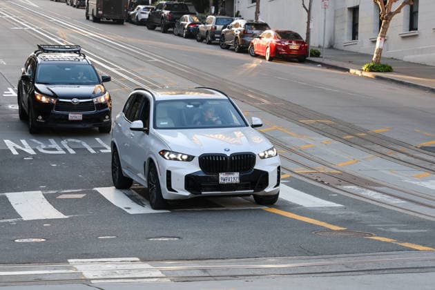 German cars in San Francisco BMW cars in the area of the intersection California Street Powell Street San Francisco, California, USA, United States of America, 04 02 2026