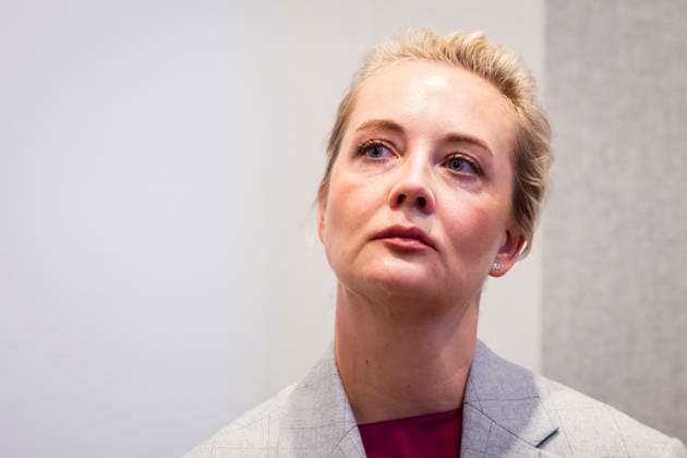 Julia Navalnaya, widow of Alexei Navalny, speaks to the media in Munich, 14 02 2026 Photographed on behalf of the Federal Foreign Office Munich Germany Copyright: xJulianexSonntag AAx