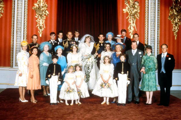 House Of Windsor Jul 29, 1981 - London, England, UK - Members of the British Royal Family on the wedding day of Lady DIANA SPENCER and PRINCE CHARLES. Crowds of 600,000 people filled the streets of London to catch a glimpse of Prince Charles and Lady Diana Spencer on their wedding day. The couple were married at St Paul s Cathedral before an invited congregation of 3,500 and an estimated global TV audience of 750 million - making it the most popular programme ever broadcast. Copyright: xKeystonexPressedienstx