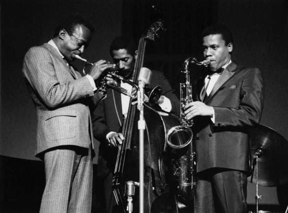 RECORD DATE NOT STATED Miles Davis Quintet with Ron Carter and Wayne Shorter, Hammersmith, London 1967 Photo by Brian Foskett EDITORIAL USE ONLY  Copyright: NationalxJazzxArchivex