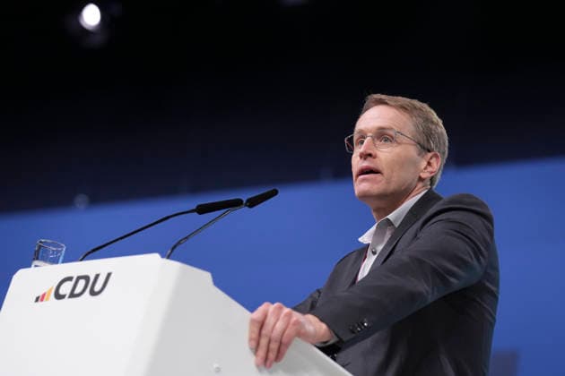 38 Federal Party Conference of the CDU Germany Daniel Guenther, State Premier of Schleswig Holstein during his speech at the 38 Federal Party Conference of the CDU Germany at the Stuttgart Trade Fair Center, Stuttgart, 20 02 2026 Stuttgart Baden Wuerttemberg Germany