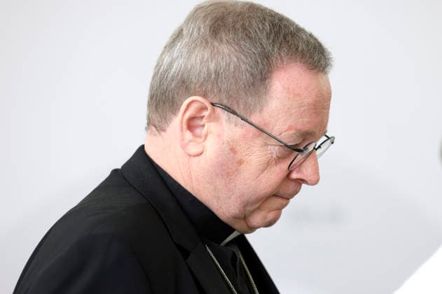 Georg Bätzing at the press statement on the election of Heiner Wilmer SCJ as the new Chairman of the Bishops Conference at the Spring General Assembly in Burkardushaus Würzburg, 24 02 2026 Foto:xP.xBackx xFuturexImagex vorsitzender_6209