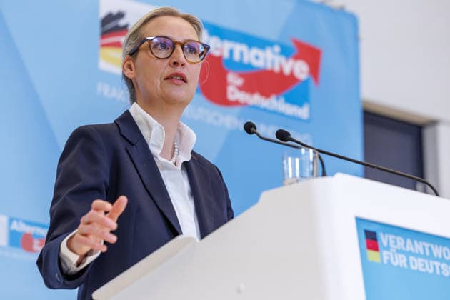 Statement AfD Alice Weidel AfD , at a statement of the AfD on 24 02 26 in Berlin Berlin Germany Reichstag
