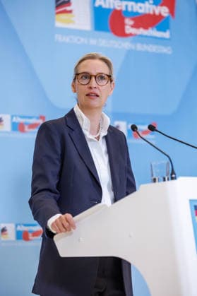 Statement AfD Alice Weidel AfD , at a statement of the AfD on 24 02 26 in Berlin Berlin Germany Reichstag