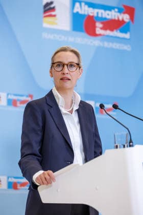 Statement AfD Alice Weidel AfD , at a statement of the AfD on 24 02 26 in Berlin Berlin Germany Reichstag