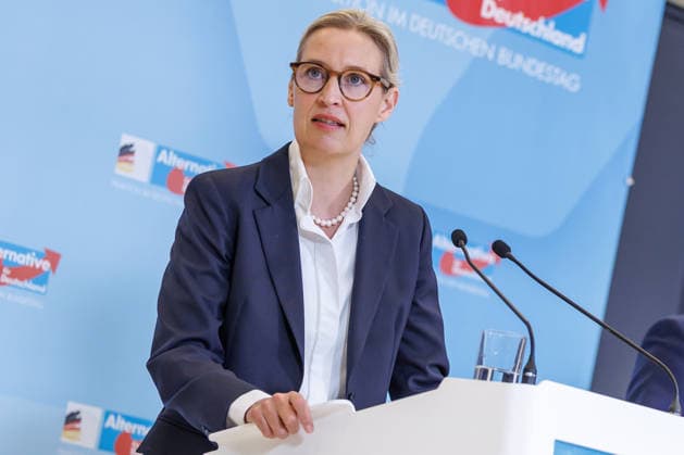 Statement AfD Alice Weidel AfD , at a statement of the AfD on 24 02 26 in Berlin Berlin Germany Reichstag