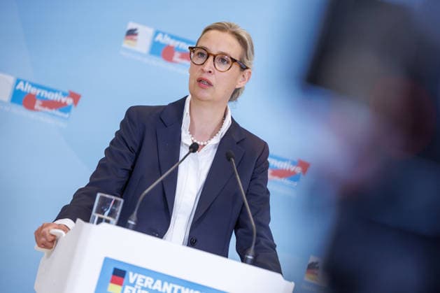 Statement AfD Alice Weidel AfD , at a statement of the AfD on 24 02 26 in Berlin Berlin Germany Reichstag