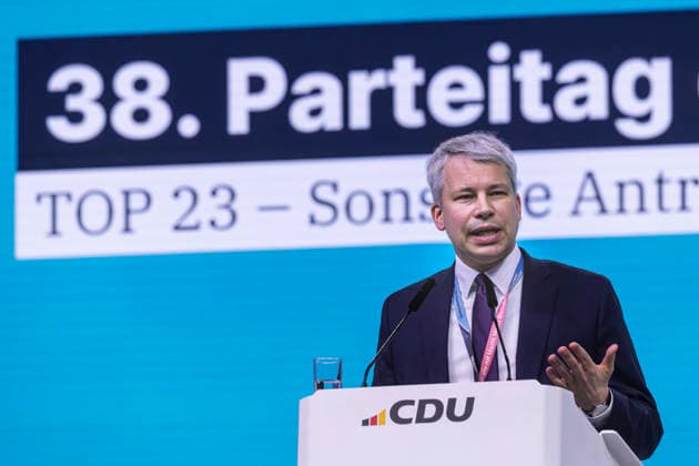 38 Federal Party Conference of the CDU of Germany in Stuttgart Steffen Bilger, First Parliamentary Secretary of the CDU CSU parliamentary group 21 02 2026 Stuttgart, Baden Württemberg, Germany