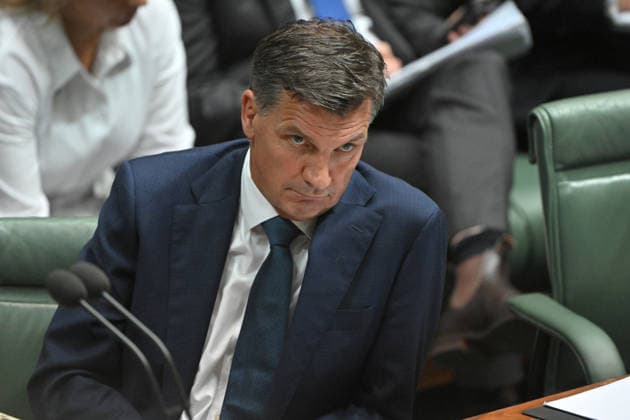 QUESTION TIME, Leader of the Opposition Angus Taylor during Question Time in the House of Representatives at Parliament House in Canberra, Monday, March 2, 2026. ( NO ARCHIVING CANBERRA AUSTRALIAN CAPITAL TERRITORY AUSTRALIA  Copyright: xMICKxTSIKASx 20260302189926201122