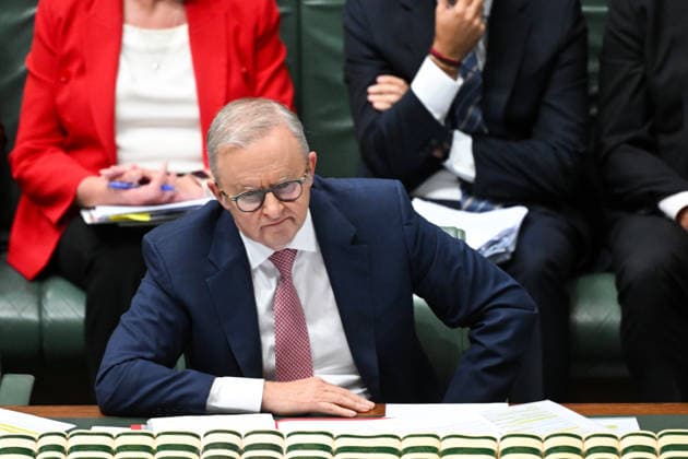 QUESTION TIME, Australian Prime Minister Anthony Albanese reacts during Question Time in the House of Representatives at Parliament House in Canberra, Tuesday, March 3, 2026. ( NO ARCHIVING CANBERRA AUSTRALIAN CAPITAL TERRITORY AUSTRALIA  Copyright: xLUKASxCOCHx 20260303159258303686
