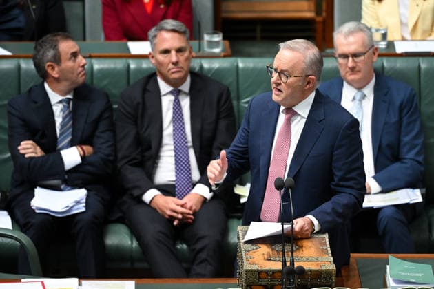 QUESTION TIME, Australian Prime Minister Anthony Albanese speaks during Question Time in the House of Representatives at Parliament House in Canberra, Tuesday, March 3, 2026. ( NO ARCHIVING CANBERRA AUSTRALIAN CAPITAL TERRITORY AUSTRALIA  Copyright: xLUKASxCOCHx 20260303128292992588