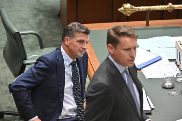 QUESTION TIME, Leader of the Opposition Angus Taylor during Question Time in the House of Representatives at Parliament House in Canberra, Tuesday, March 3, 2026. ( NO ARCHIVING CANBERRA AUSTRALIAN CAPITAL TERRITORY AUSTRALIA  Copyright: xMICKxTSIKASx 20260303128380180790