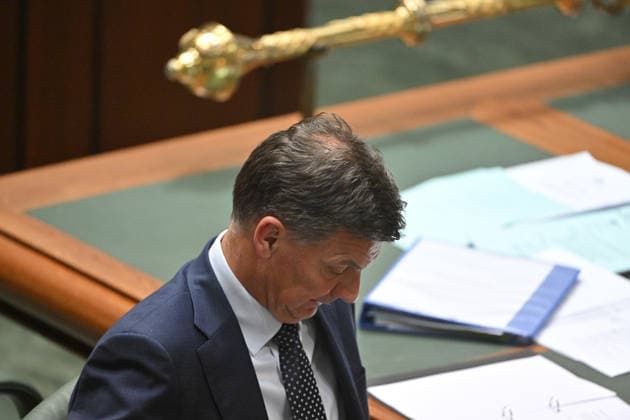 QUESTION TIME, Leader of the Opposition Angus Taylor during Question Time in the House of Representatives at Parliament House in Canberra, Tuesday, March 3, 2026. ( NO ARCHIVING CANBERRA AUSTRALIAN CAPITAL TERRITORY AUSTRALIA  Copyright: xMICKxTSIKASx 20260303130775275282