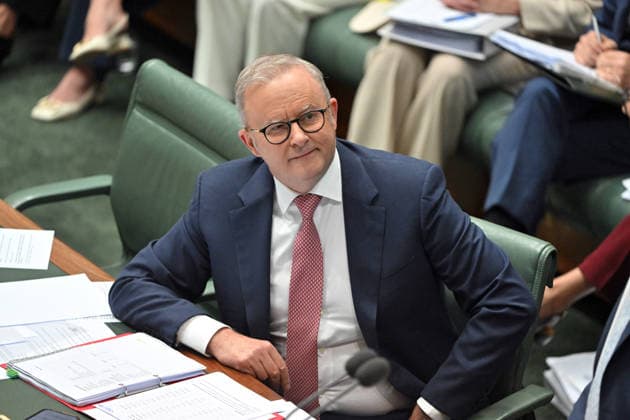 QUESTION TIME, Prime Minister Anthony Albanese during Question Time in the House of Representatives at Parliament House in Canberra, Tuesday, March 3, 2026. ( NO ARCHIVING CANBERRA AUSTRALIAN CAPITAL TERRITORY AUSTRALIA  Copyright: xMICKxTSIKASx 20260303145929338494
