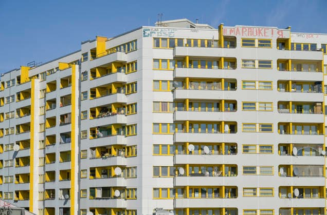 Social housing, Kreuzberg center, Kottbusser Tor, Kreuzberg, Berlin, Germany
