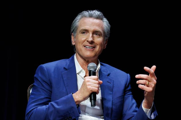 March 3, 2026, Los Angeles, California, USA: California Gov. GAVIN NEWSOM speaks about his memoir during the Young Man in a Hurry book tour event at the Wilshire Ebell Theatre in Los Angeles, California on Tuesday, March 3, 2026. Newsom has been on tour promoting his newest memoir about how he got his start in California politics. Los Angeles USA - ZUMAt176 20260303_zsp_t176_010 Copyright: xJacksonxTammariellox