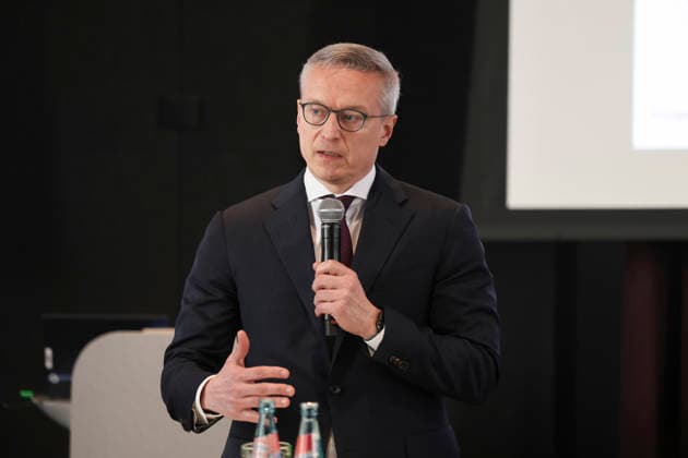 Karsten Wildberger, Federal Minister for Digital and State Modernization at the opening of the Google AI Center Google opens a center for artificial intelligence AI in Berlin The company wants to present AI applications, advise on the opportunities and risks of the technology and establish its own AI researchers there Berlin 05 03 26 Opening of the Goog