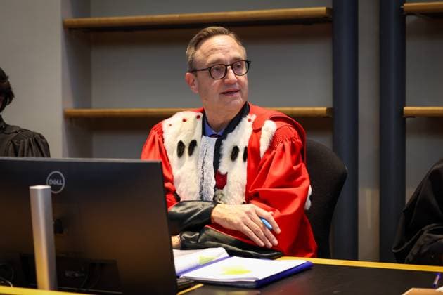 Chairman of the court Philippe Morandini pictured during the composition of the jury for the trial of Faysel Amzaourou (45), at the Hainaut province Assize Court in Mons, on Thursday 05 March 2026. Amzaourou is accused of murdering Abdelhalil Hadjem on 03 July 2022 in Charleroi.  VIRGINIExLEFOUR 166552222