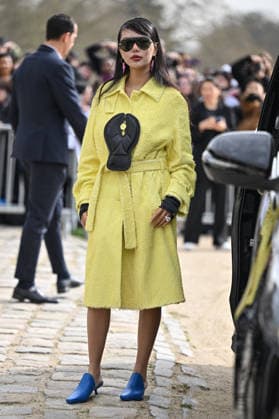 PFW Loewe Outside Arrivals Guest arriving at the Loewe show during Fashion Week in Paris, France on March 6, 2026. Photo by Julien Reynaud APS-Medias ABACAPRESS.COM Paris France Copyright: xReynaudxJulien APS-Medias ABACAx