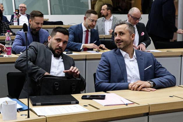 Parliamentary Group Chairman Ulrich Siegmund AfD, Saxony-Anhalt and Tobias Rausch AfD Meeting in the State Parliament of Saxony-Anhalt on the subject of the Members of Parliament Act on Parliamentary Reform 2026