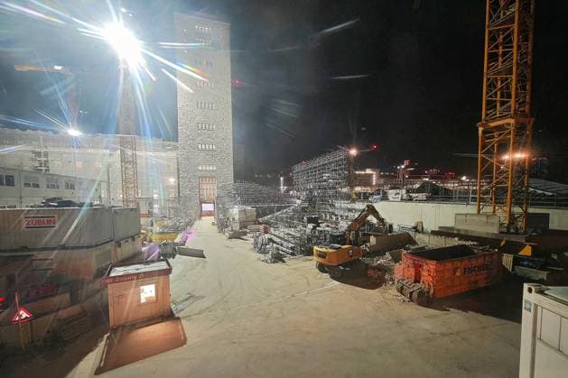 Stuttgart, Baden Württenberg, Germany, 07 03 2026 Stuttgart 21 construction site at the main station at night Copyright: xdtsxNachrichtenagenturx dts_110464