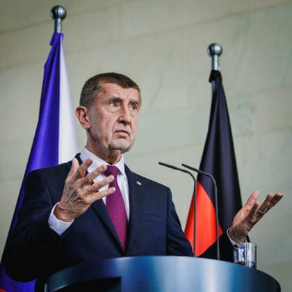 Federal Chancellor Friedrich Merz CDU and his Czech counterpart, Andrej Babis, hold a press conference at the Federal Chancellery Berlin, 10 03 2026 Berlin Germany Copyright: xNeelexJanssenx