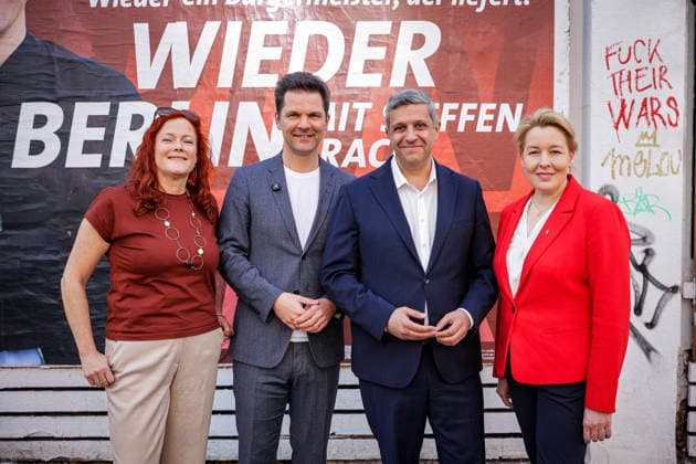 The Berlin SPD presents its election campaign for 2026 at LIDO with Bettina König, Steffen Krach, Raed Saleh, Franziska Giffey, 11 3 2026, Lido Club, Berlin, Germany 10553_spd_berlin_kreativmediapress