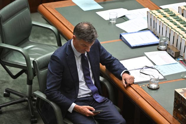 QUESTION TIME, Leader of the Opposition Angus Taylor during Question Time in the House of Representatives at Parliament House in Canberra, Thursday, March 12, 2026. ( NO ARCHIVING CANBERRA AUSTRALIAN CAPITAL TERRITORY AUSTRALIA  Copyright: xMICKxTSIKASx 20260312155117972097