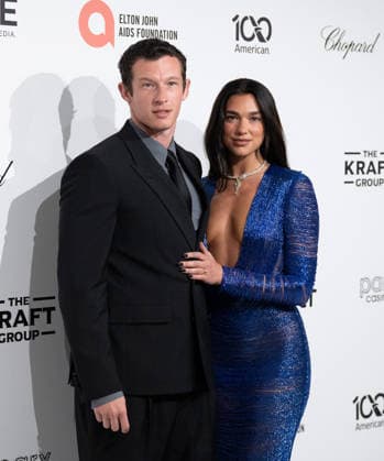 34th Annual Elton John AIDS Foundation Academy Awards Viewing Party Callum Turner and Dua Lipa arrives on the red carpet of the 34th Annual Elton John AIDS Foundation Academy Awards Viewing Party at West Hollywood Park in Hollywood California on March 15, 2026. (Contributing Photographer, Connor Terry) West Hollywood California United States Copyright: xConnorxTerry imageSPACEx