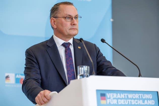 Statement AfD Tino Chrupalla AfD , at a statement of the AfD on 17 03 2026 in Berlin Berlin Germany Reichstag
