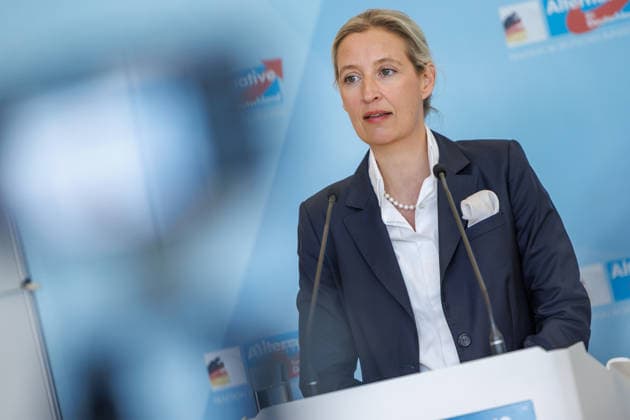 Statement AfD Alice Weidel AfD , at a statement by the AfD on 17 03 2026 in Berlin Berlin Germany Reichstag