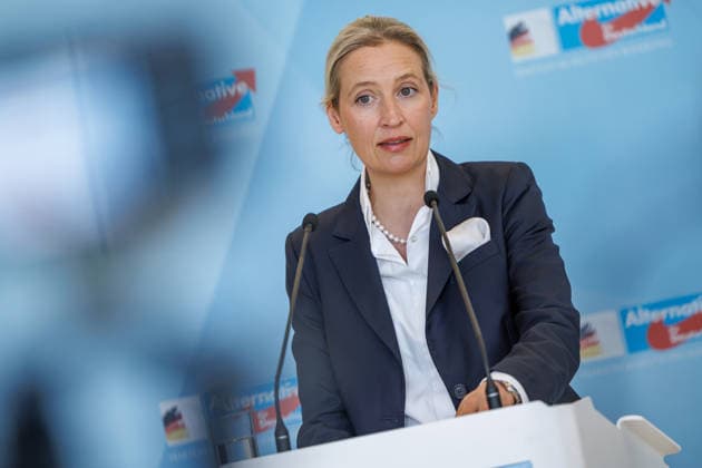 Statement AfD Alice Weidel AfD , at a statement by the AfD on 17 03 2026 in Berlin Berlin Germany Reichstag