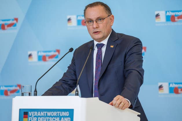 Statement AfD Tino Chrupalla AfD , at a statement of the AfD on 17 03 2026 in Berlin Berlin Germany Reichstag