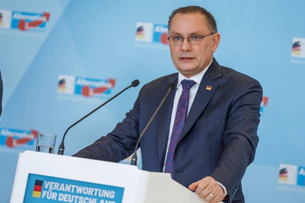 Statement AfD Tino Chrupalla AfD , at a statement of the AfD on 17 03 2026 in Berlin Berlin Germany Reichstag