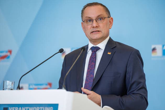Statement AfD Tino Chrupalla AfD , at a statement of the AfD on 17 03 2026 in Berlin Berlin Germany Reichstag
