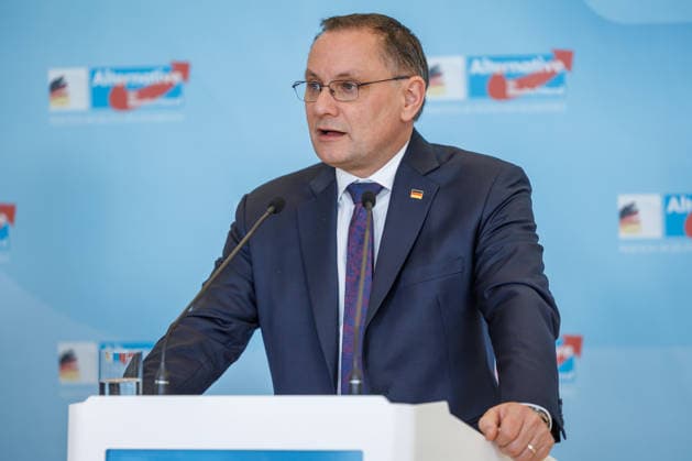 Statement AfD Tino Chrupalla AfD , at a statement of the AfD on 17 03 2026 in Berlin Berlin Germany Reichstag