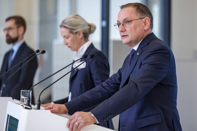 Statement AfD Tino Chrupalla AfD , at a statement of the AfD on 17 03 2026 in Berlin Berlin Germany Reichstag