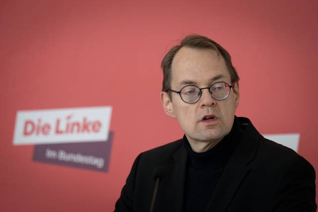 Press statement, Bundestag, parliamentary group, Die Linke press statement, Bundestag, Die Linke, parliamentary group leader, Sören Pellmann Berlin Berlin GER