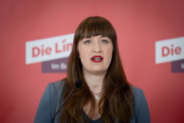 Press statement, Bundestag, parliamentary group, Die Linke press statement, Bundestag, Die Linke, parliamentary group leader, Heidi Reichinnek Berlin Berlin GER