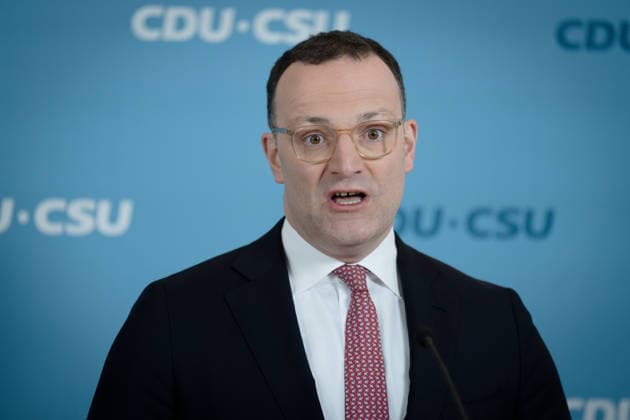 Bundestag parliamentary group, CDU CSU, Jens Spahn press statement, Bundestag, Bundestag parliamentary group, CDU CSU, Chairman, Jens Spahn, CDU Berlin Berlin GER