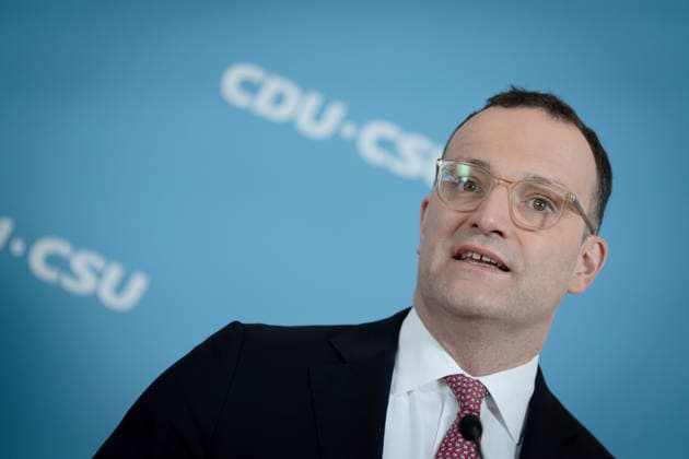 Bundestag parliamentary group, CDU CSU, Jens Spahn press statement, Bundestag, Bundestag parliamentary group, CDU CSU, Chairman, Jens Spahn, CDU Berlin Berlin GER