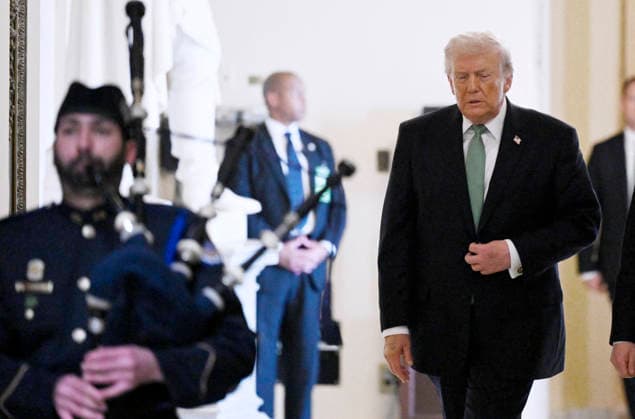 US President Donald Trump departs the US Capitol US President Donald Trump departs the US Capitol following the annual Friends of Ireland luncheon.on March 17, 2026 in Washington, DC. Photo by Olivier Douliery ABACAPRESS.COM Washington DC United States  Copyright: xDoulieryxOlivier ABACAx