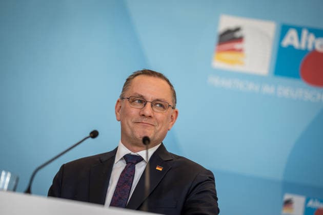 Party and parliamentary group leader Tino Chrupalla in the German Bundestag Statement by the AfD parliamentary group leader in the German Bundestag Parliamentary group level in the Reichstag building, Berlin Berlin Germany Bundestag