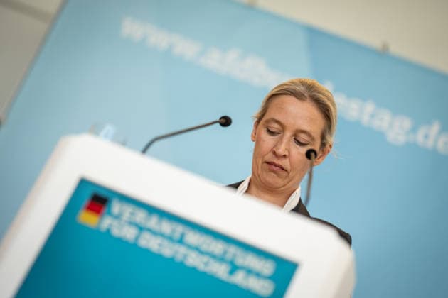 Party and parliamentary group leader Alice Weidel in the German Bundestag^ Statement by the AfD parliamentary group leader in the German Bundestag Parliamentary group level in the Reichstag building, Berlin Berlin Germany Bundestag