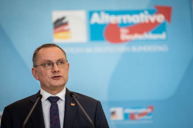 Party and parliamentary group leader Tino Chrupalla in the German Bundestag Statement by the AfD parliamentary group leader in the German Bundestag Parliamentary group level in the Reichstag building, Berlin Berlin Germany Bundestag