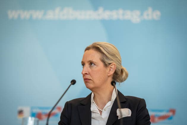 Party and parliamentary group leader Alice Weidel in the German Bundestag^ Statement by the AfD parliamentary group leader in the German Bundestag Parliamentary group level in the Reichstag building, Berlin Berlin Germany Bundestag