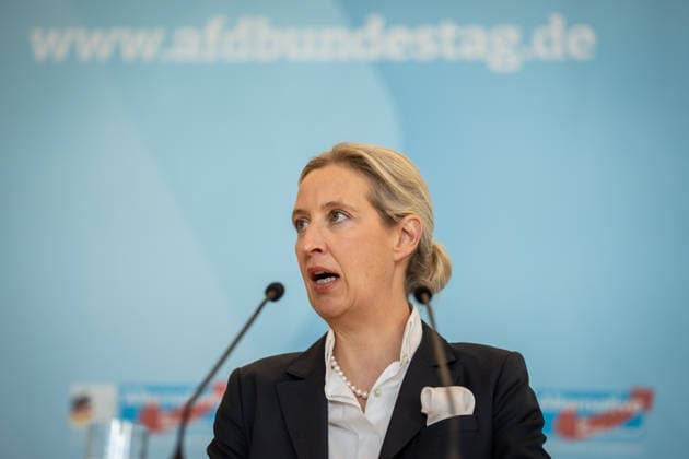 Party and parliamentary group leader Alice Weidel in the German Bundestag^ Statement by the AfD parliamentary group leader in the German Bundestag Parliamentary group level in the Reichstag building, Berlin Berlin Germany Bundestag