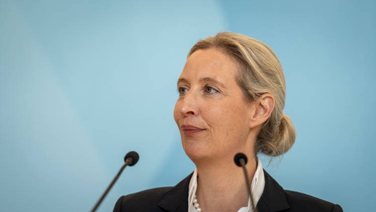 Party and parliamentary group leader Alice Weidel in the German Bundestag^ Statement by the AfD parliamentary group leader in the German Bundestag Parliamentary group level in the Reichstag building, Berlin Berlin Germany Bundestag