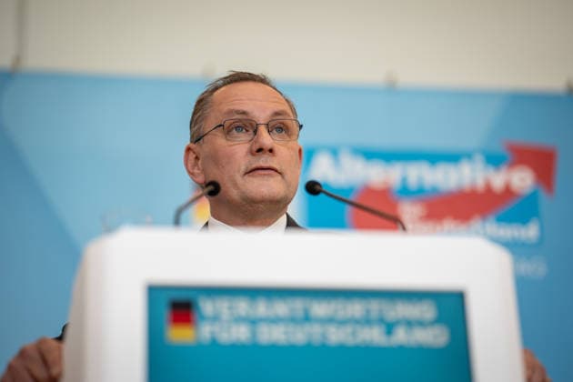 Party and parliamentary group leader Tino Chrupalla in the German Bundestag Statement by the AfD parliamentary group leader in the German Bundestag Parliamentary group level in the Reichstag building, Berlin Berlin Germany Bundestag